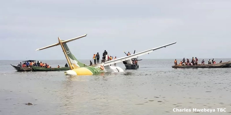 Un avión de Precision Air se estrella en el lago Victoria, Tanzania